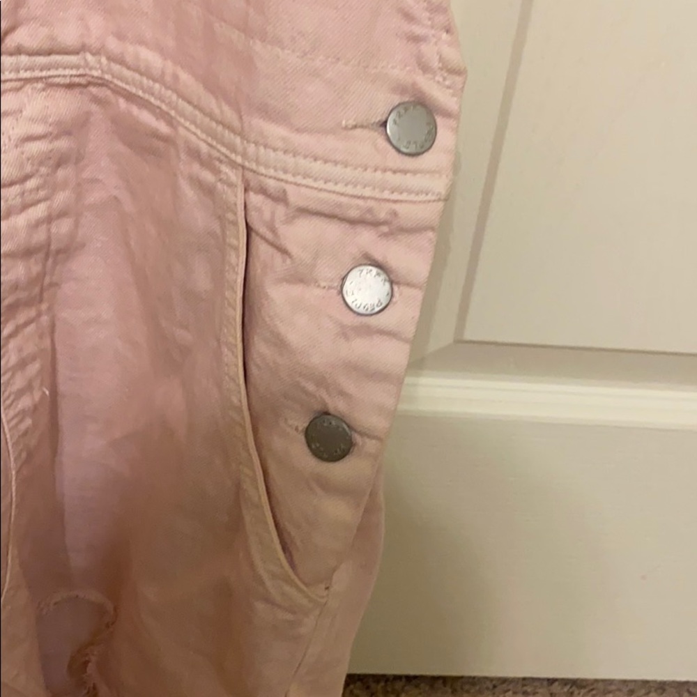 free people overall dress light pink - Picture 3 of 6